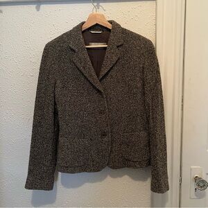 MaxMara Herringbone Blazer in Brown